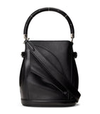 Small Leather Floral Bucket Bag