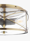 Laura Ashley Beckworth 3 light flush ceiling light in metallic brass, imported from the UK