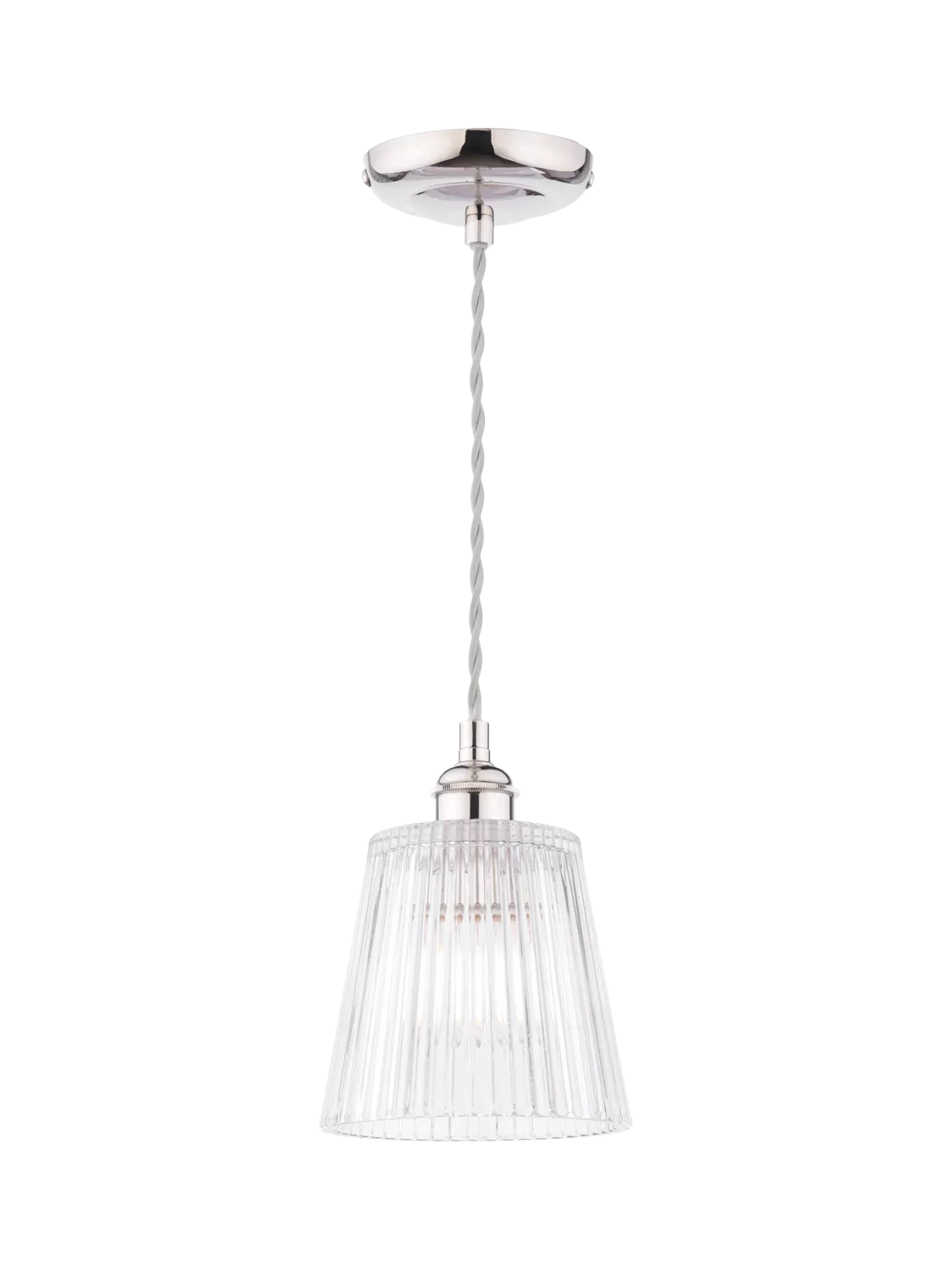 Laura Ashley Callaghan pendant ceiling light polished nickel - British product