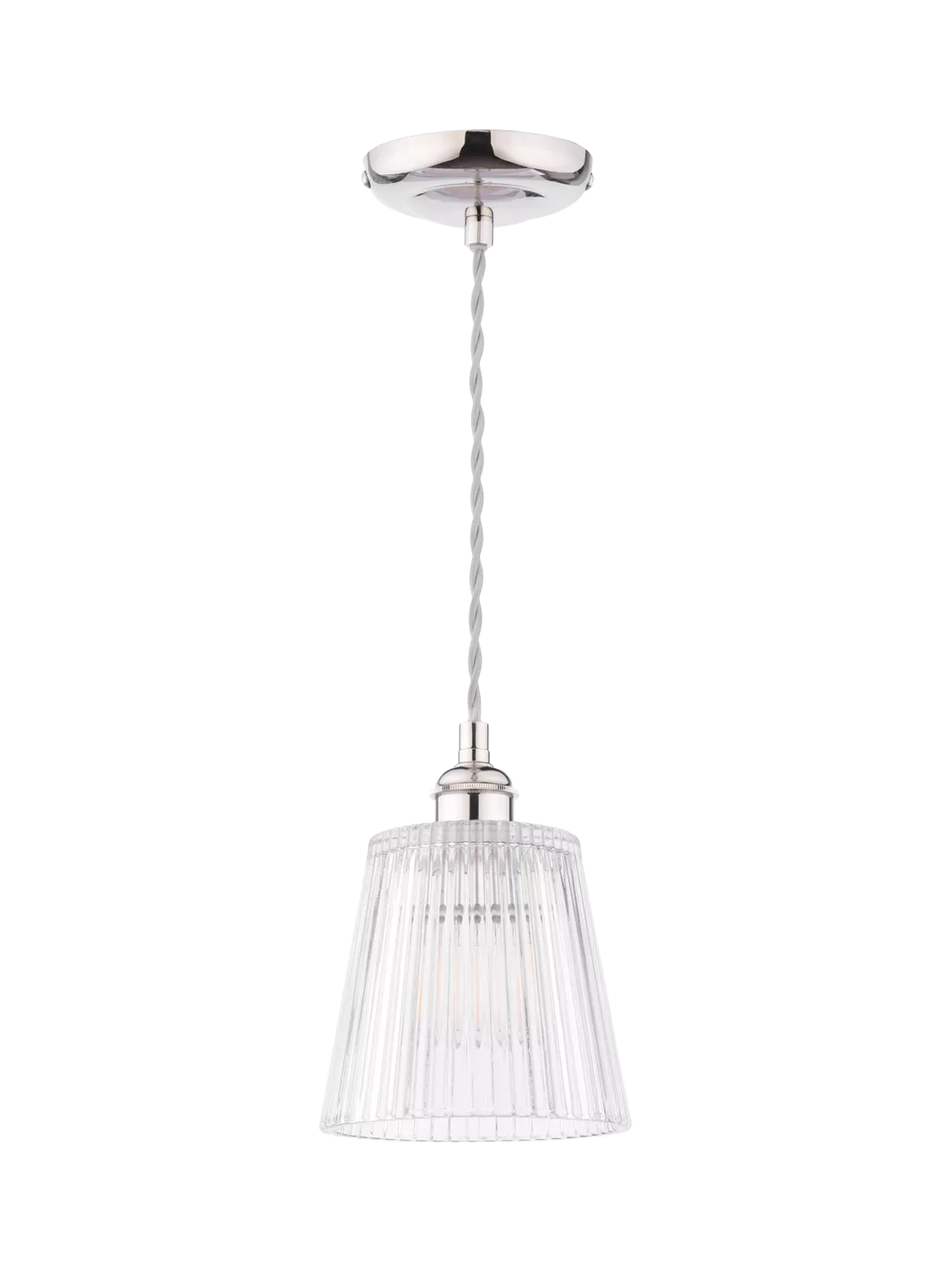 Laura Ashley Callaghan pendant ceiling light polished nickel - British product