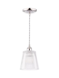 Laura Ashley Callaghan pendant ceiling light polished nickel - British product