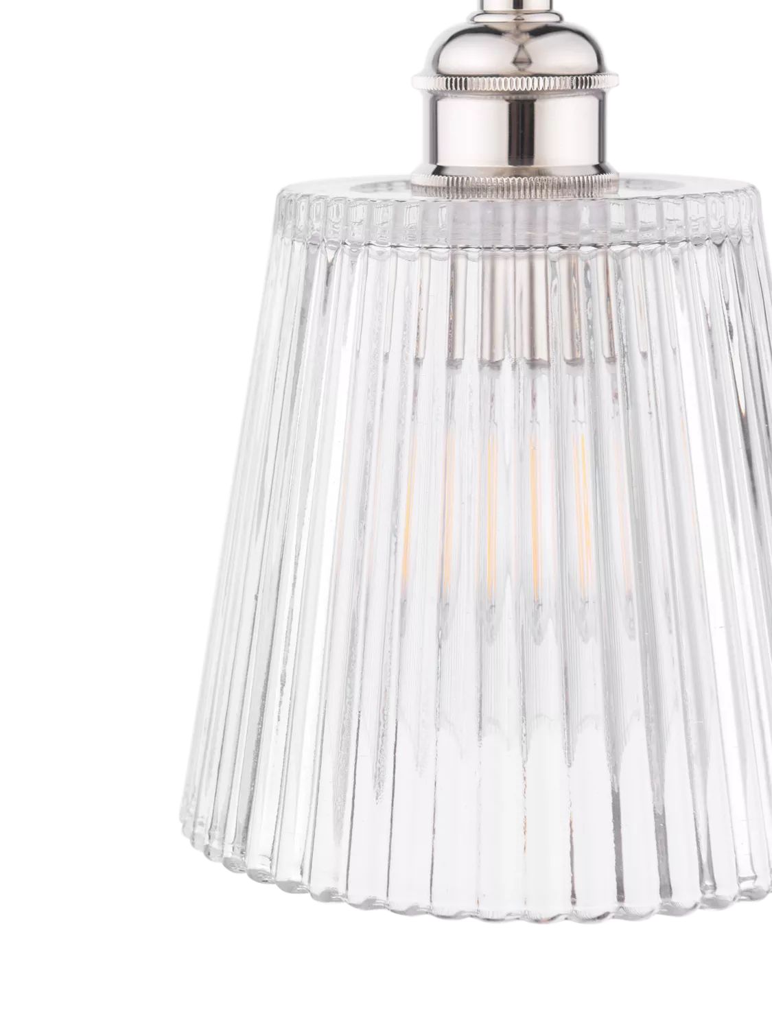 Laura Ashley Callaghan pendant ceiling light polished nickel - British product