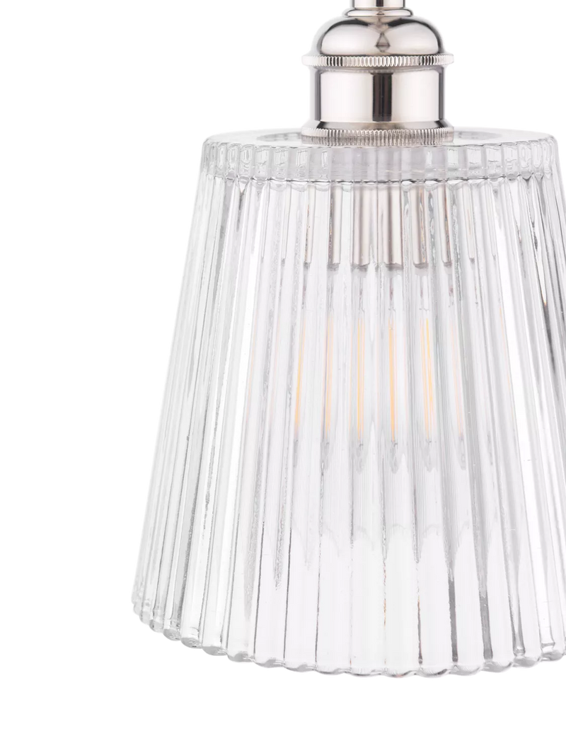 Laura Ashley Callaghan pendant ceiling light polished nickel - British product