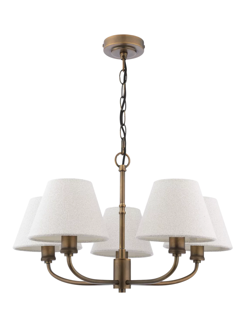 Laura Ashley Denston 5 light chandelier antique bronze, imported from the UK
