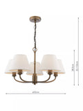 Laura Ashley Denston 5 light chandelier antique bronze, imported from the UK