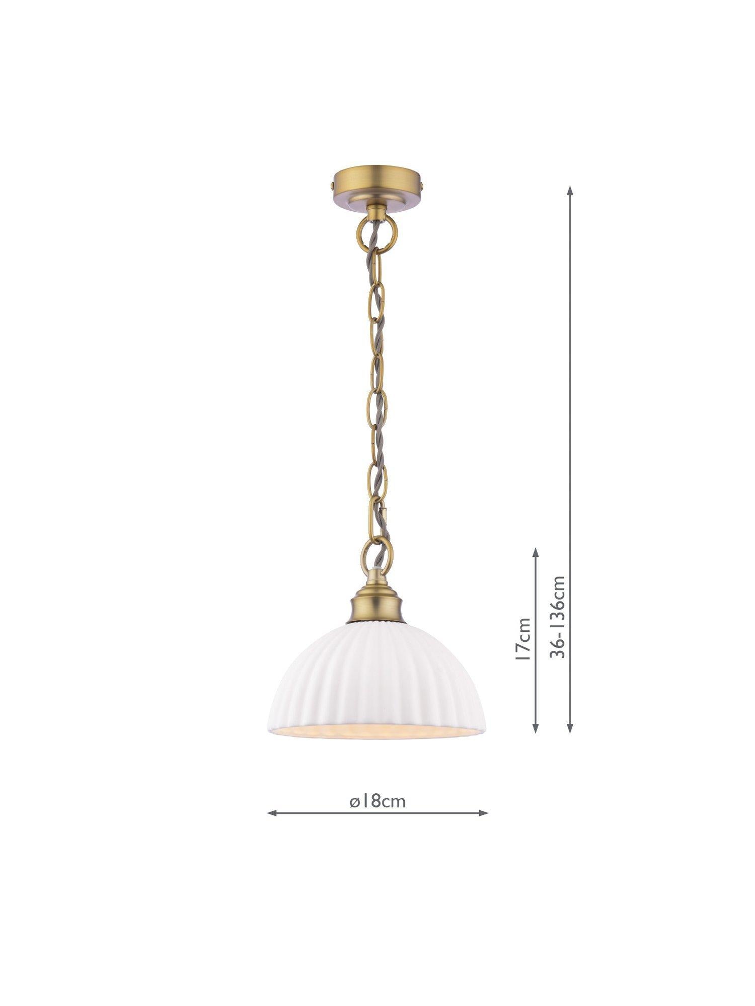 Laura Ashley Durford pendant ceiling light metallic bronze, imported from the UK