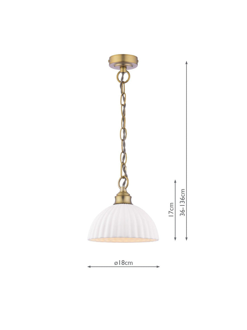 Laura Ashley Durford pendant ceiling light metallic bronze, imported from the UK