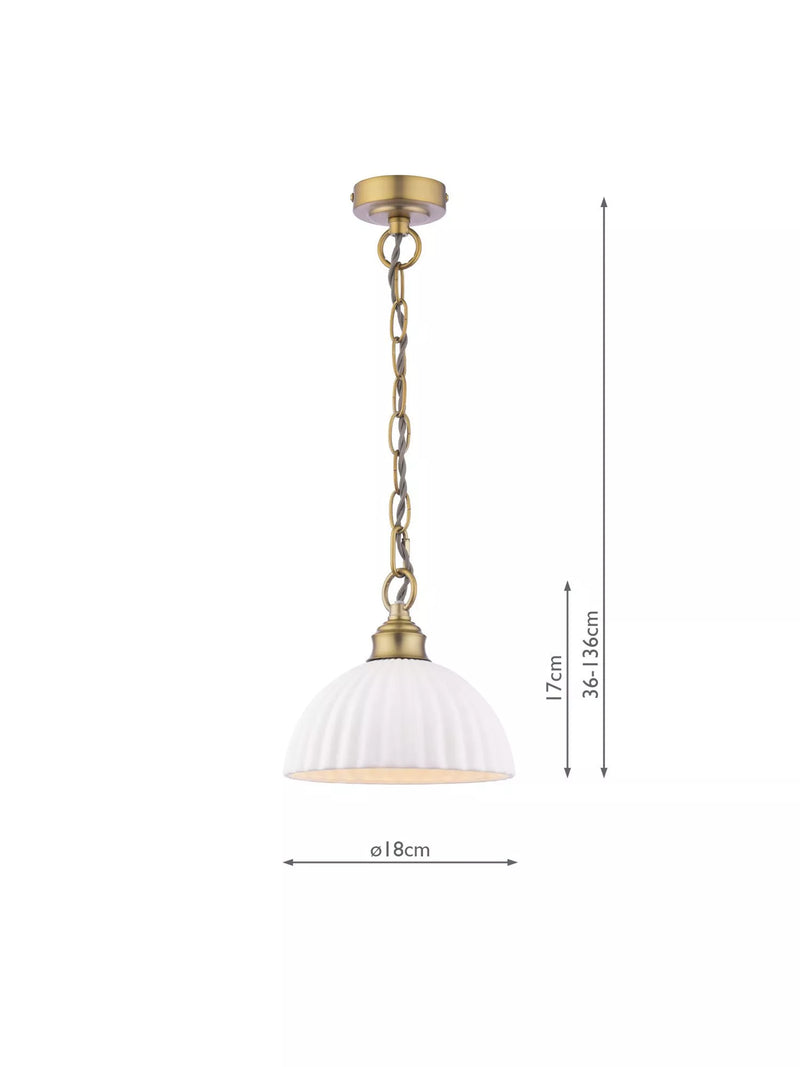 Laura Ashley Durford pendant ceiling light metallic bronze, imported from the UK