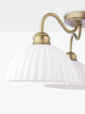 Laura Ashley Durford 3 arm semi-flush ceiling light in metallic bronze, imported from the UK