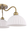 Laura Ashley Durford 3 arm semi-flush ceiling light in metallic bronze, imported from the UK