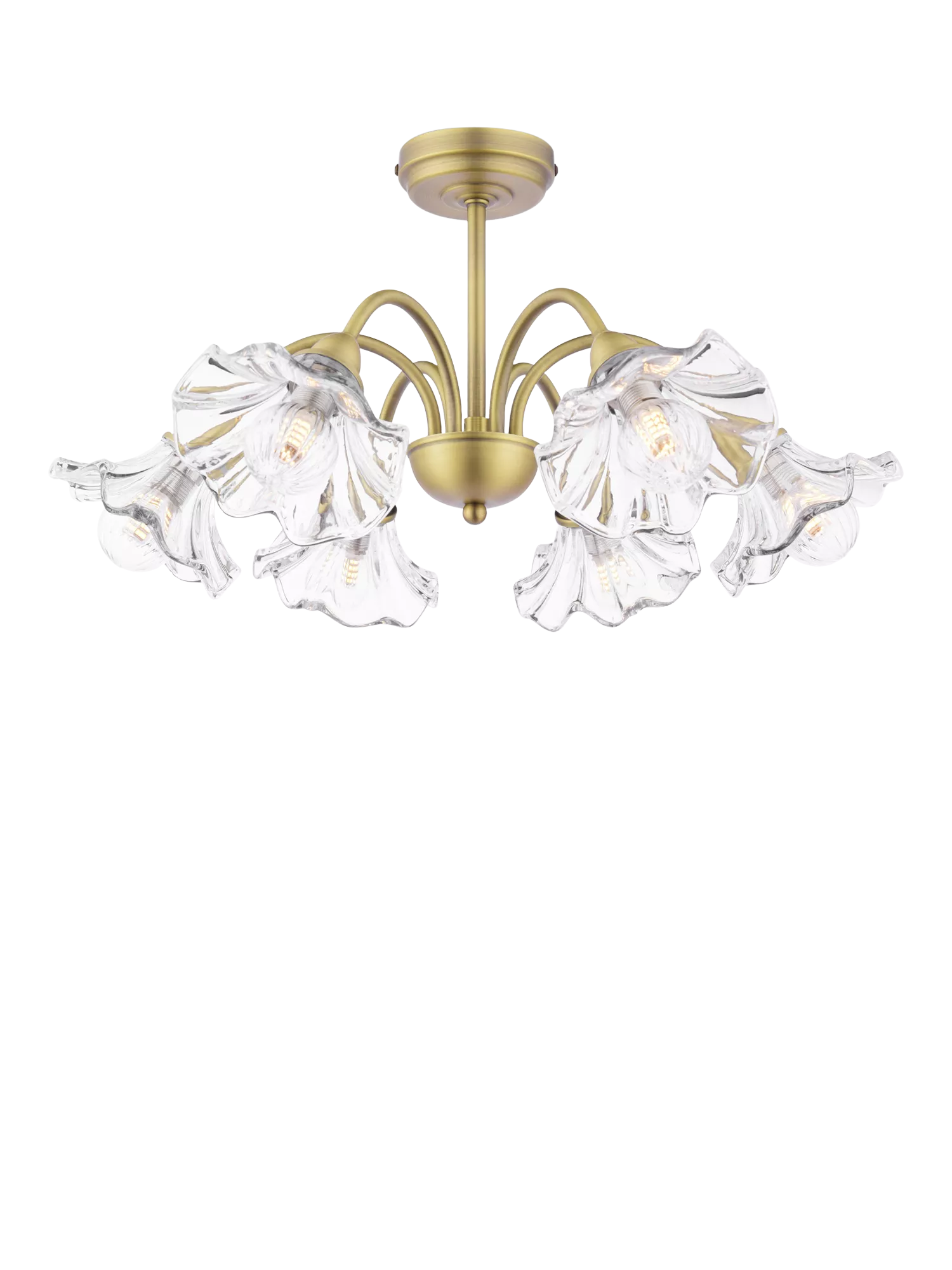 Laura Ashley Kerswell semi-flush ceiling chandelier metallic bronze, imported from the UK