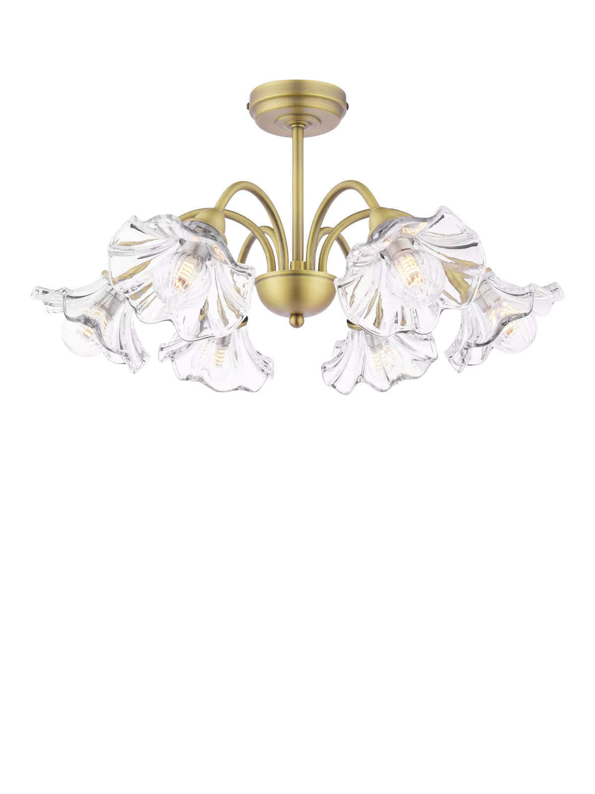 Laura Ashley Kerswell semi-flush ceiling chandelier metallic bronze, imported from the UK