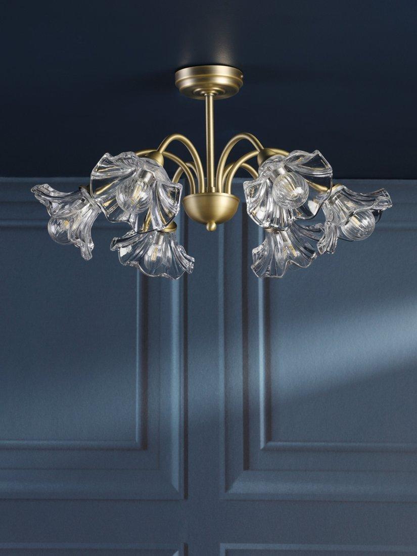 Laura Ashley Kerswell semi-flush ceiling chandelier metallic bronze, imported from the UK