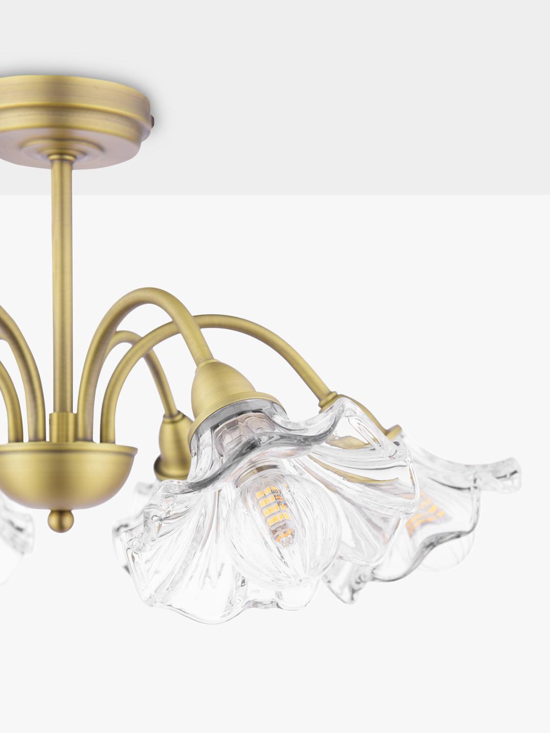 Laura Ashley Kerswell semi-flush ceiling chandelier metallic bronze, imported from the UK