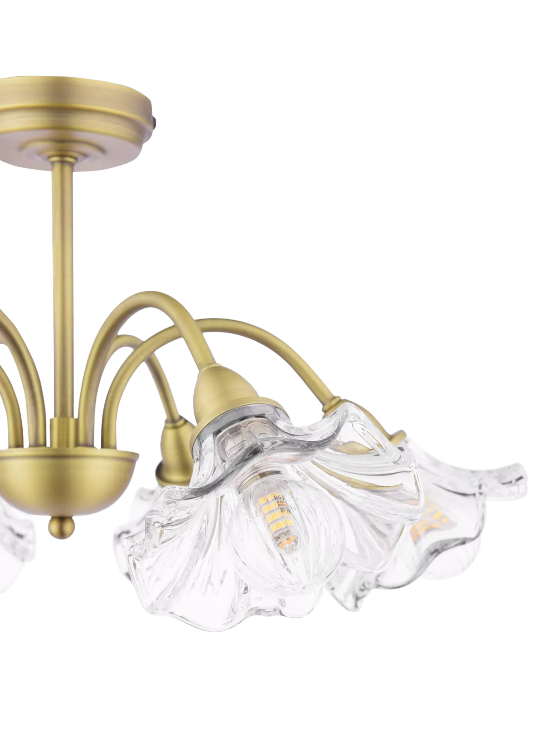 Laura Ashley Kerswell semi-flush ceiling chandelier metallic bronze, imported from the UK