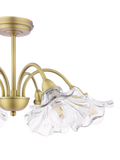 Laura Ashley Kerswell semi-flush ceiling chandelier metallic bronze, imported from the UK