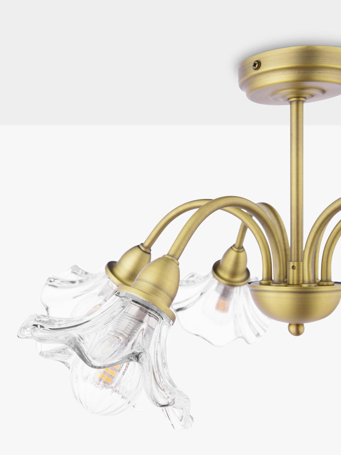 Laura Ashley Kerswell semi-flush ceiling chandelier metallic bronze, imported from the UK