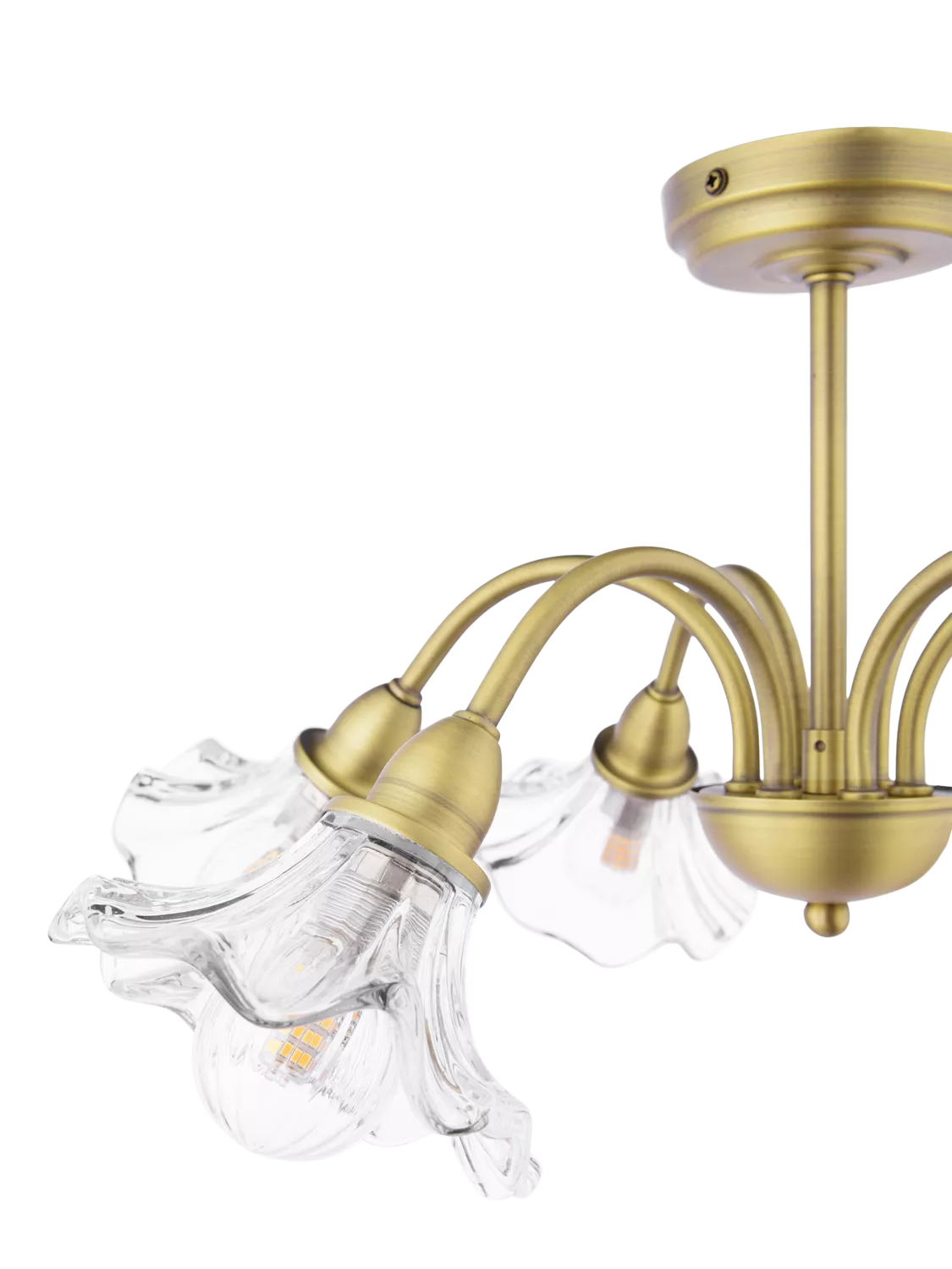 Laura Ashley Kerswell semi-flush ceiling chandelier metallic bronze, imported from the UK