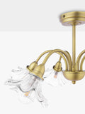 Laura Ashley Kerswell semi-flush ceiling chandelier metallic bronze, imported from the UK