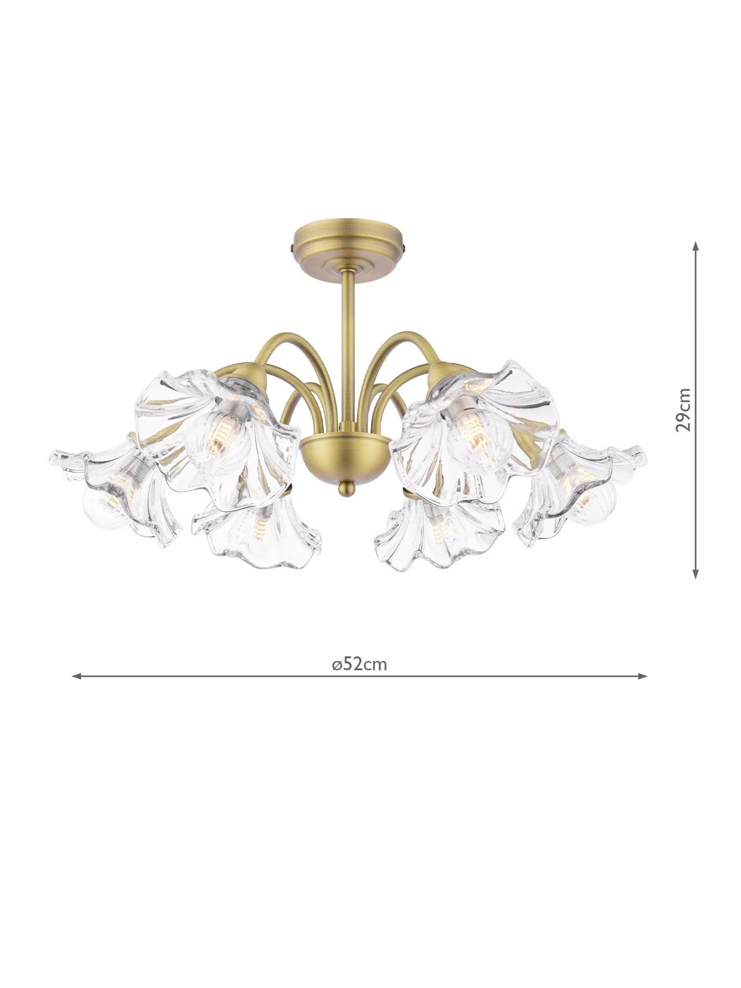 Laura Ashley Kerswell semi-flush ceiling chandelier metallic bronze, imported from the UK