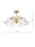 Laura Ashley Kerswell semi-flush ceiling chandelier metallic bronze, imported from the UK