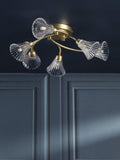 Laura Ashley Lanton chandelier 6 arms metallic bronze, UK version
