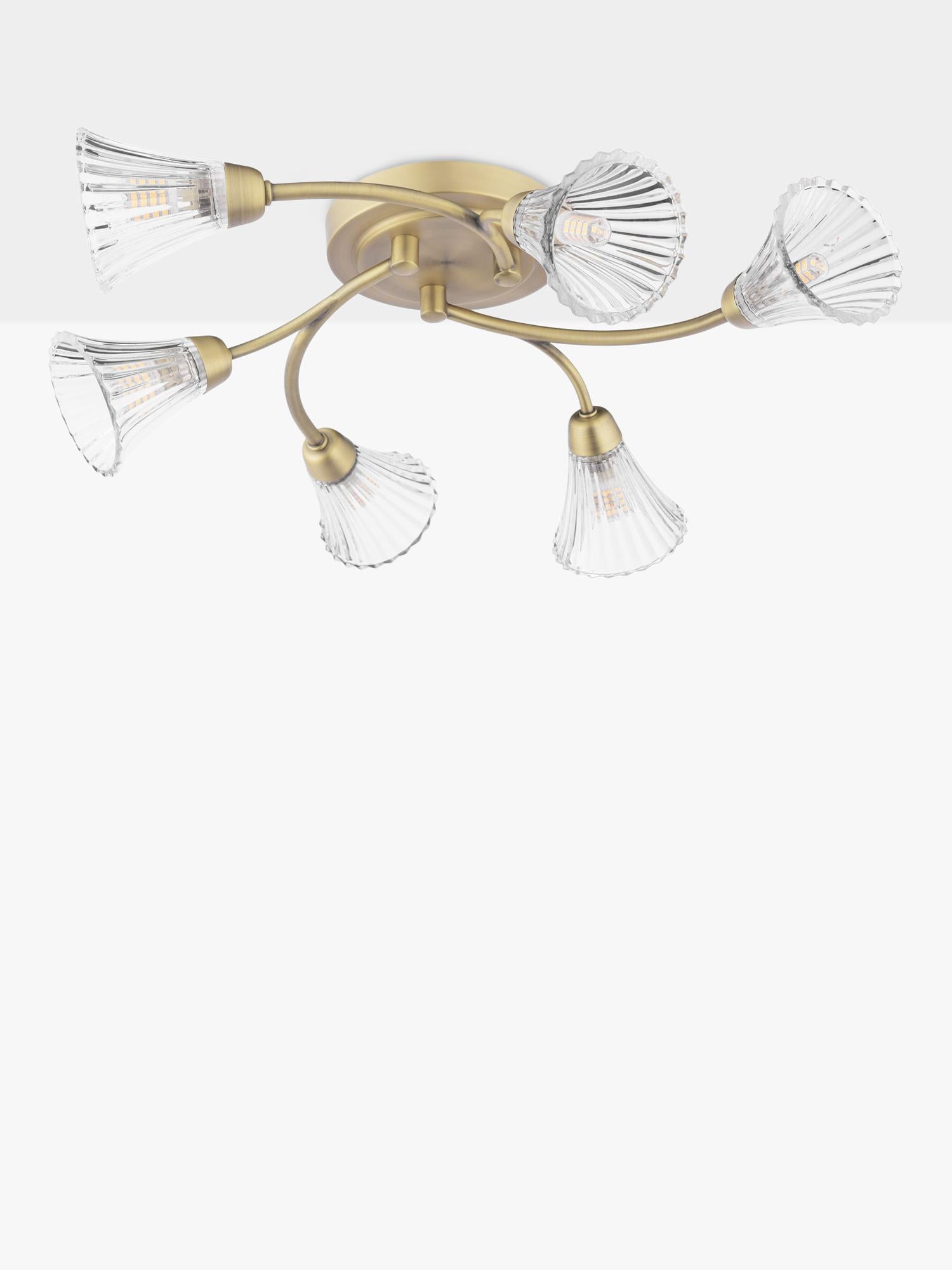 Laura Ashley Lanton chandelier 6 arms metallic bronze, UK version