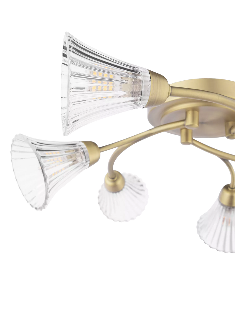 Laura Ashley Lanton chandelier 6 arms metallic bronze, UK version