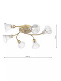 Laura Ashley Lanton chandelier 6 arms metallic bronze, UK version