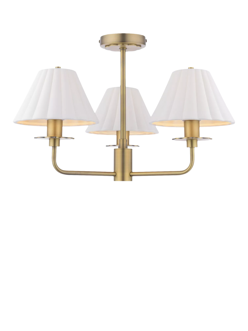 Laura Ashley Mixbury semi-flush ceiling light metallic bronze H30cm (British brand)