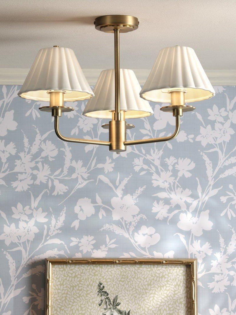 Laura Ashley Mixbury semi-flush ceiling light metallic bronze H30cm (British brand)
