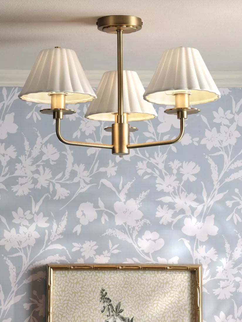 Laura Ashley Mixbury semi-flush ceiling light metallic bronze H30cm (British brand)