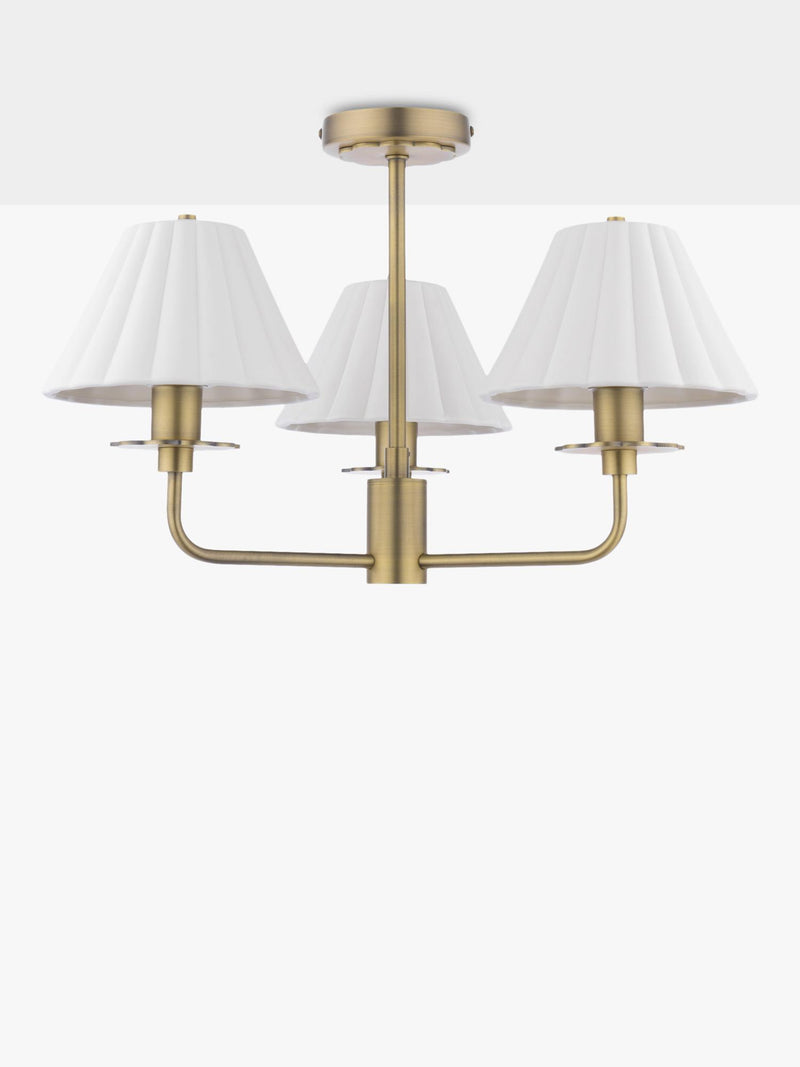 Laura Ashley Mixbury semi-flush ceiling light metallic bronze H30cm (British brand)