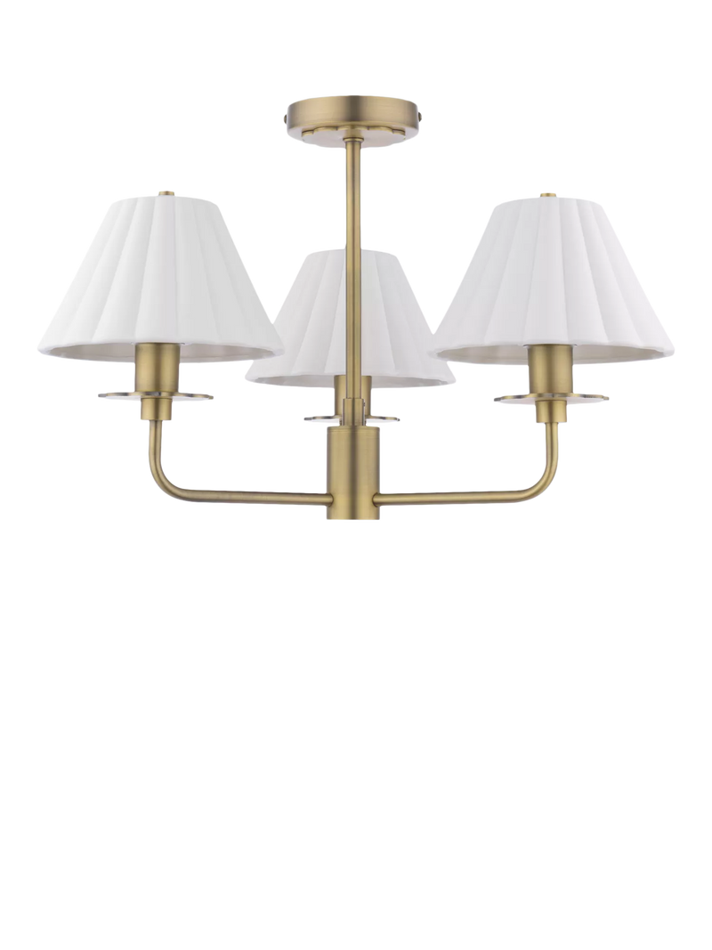 Laura Ashley Mixbury semi-flush ceiling light metallic bronze H30cm (British brand)