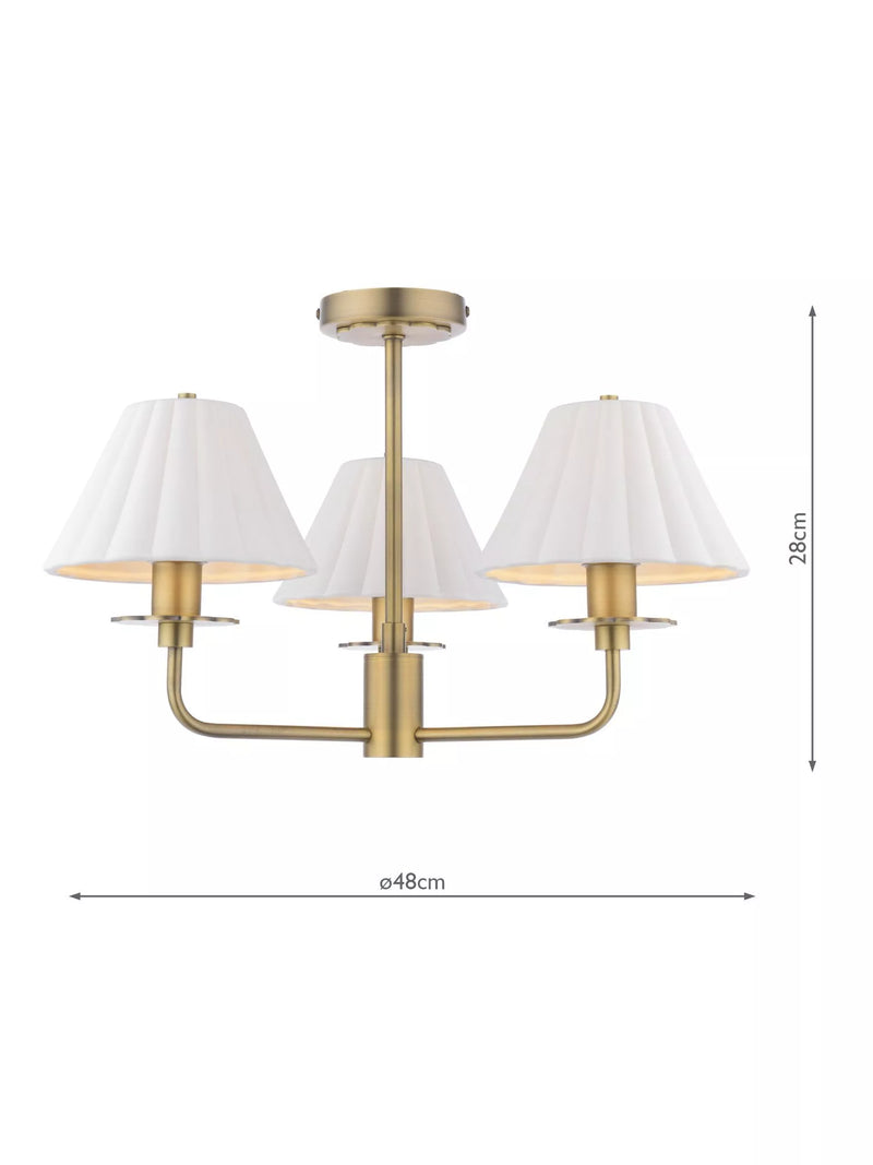 Laura Ashley Mixbury semi-flush ceiling light metallic bronze H30cm (British brand)