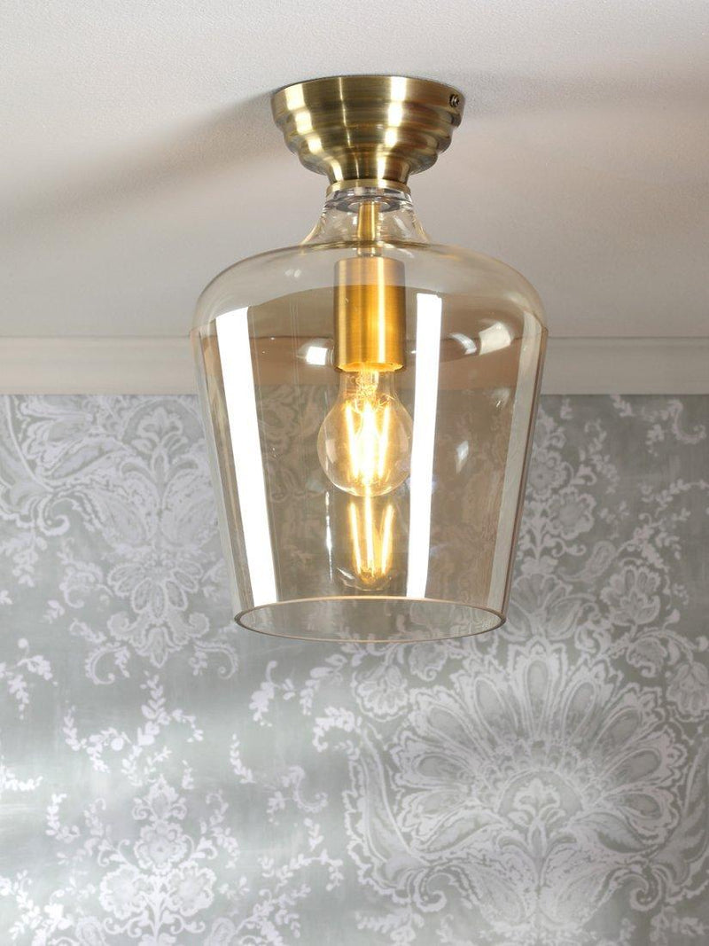 Laura Ashley ceiling light metallic brass, imported from the UK