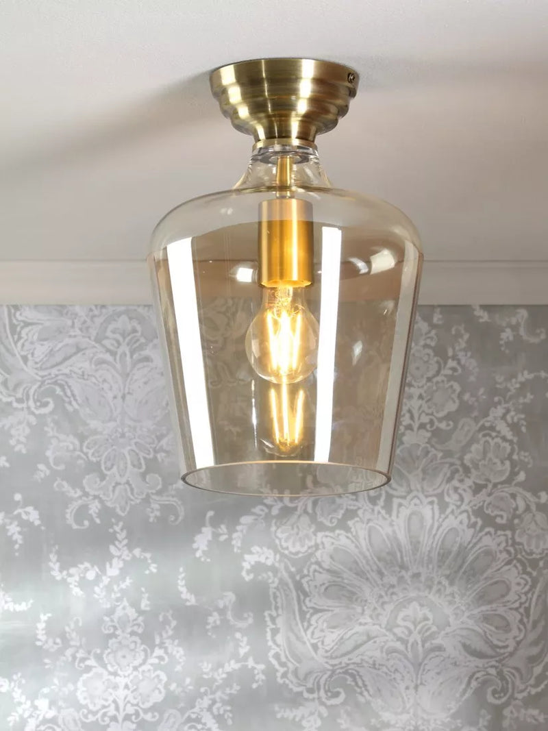 Laura Ashley ceiling light metallic brass, imported from the UK