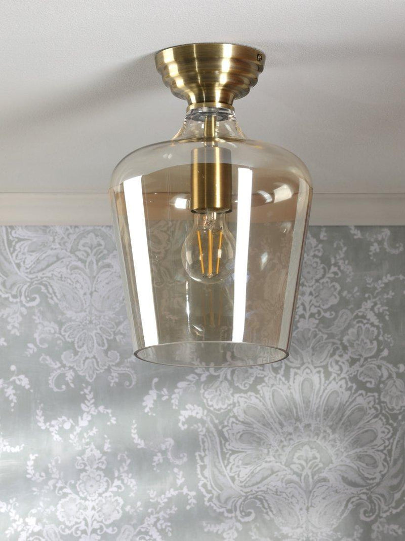 Laura Ashley ceiling light metallic brass, imported from the UK