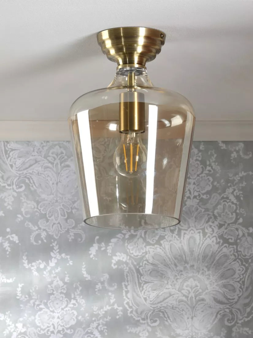 Laura Ashley ceiling light metallic brass, imported from the UK
