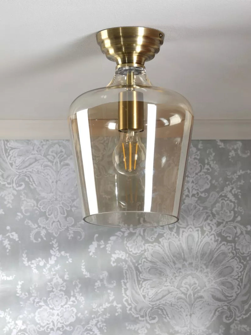 Laura Ashley ceiling light metallic brass, imported from the UK