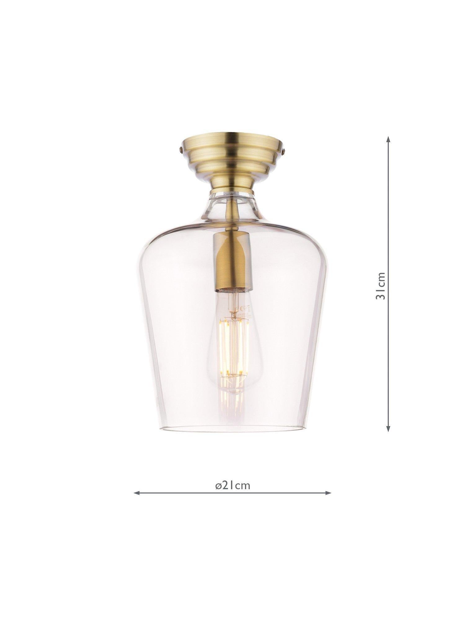Laura Ashley ceiling light metallic brass, imported from the UK