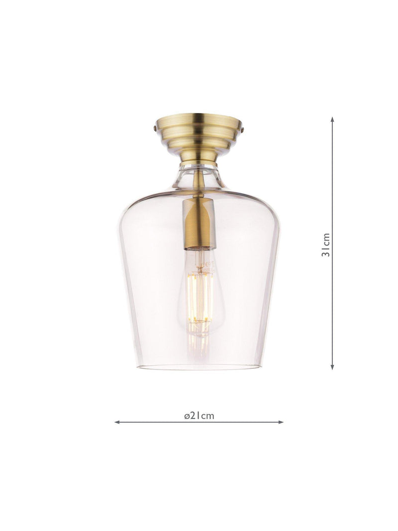 Laura Ashley ceiling light metallic brass, imported from the UK