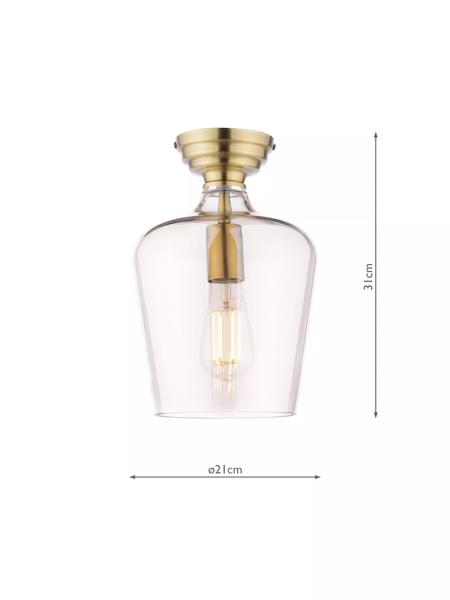 Laura Ashley ceiling light metallic brass, imported from the UK