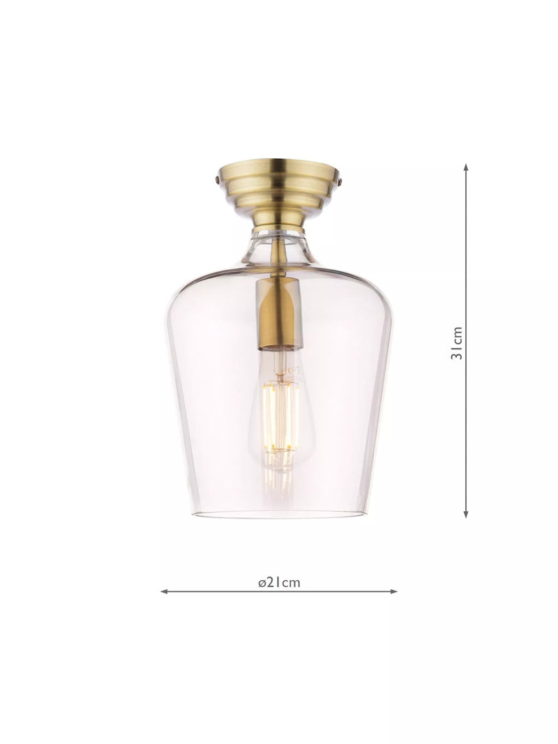 Laura Ashley ceiling light metallic brass, imported from the UK