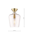 Laura Ashley ceiling light metallic brass, imported from the UK