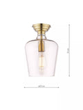 Laura Ashley ceiling light metallic brass, imported from the UK