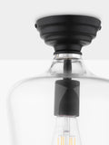Laura Ashley Ockley semi-flush ceiling light black, UK version