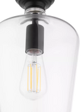 Laura Ashley Ockley semi-flush ceiling light black, UK version