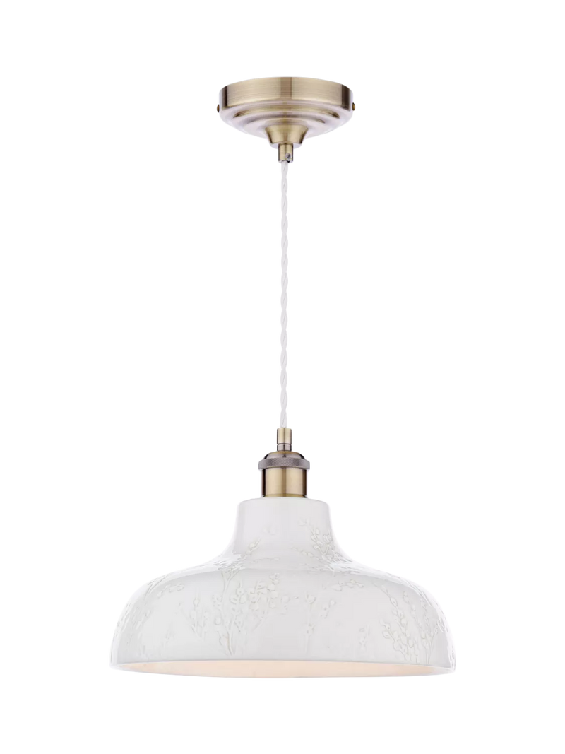 Laura Ashley Pussy Willow ceramic pendant light (British brand)