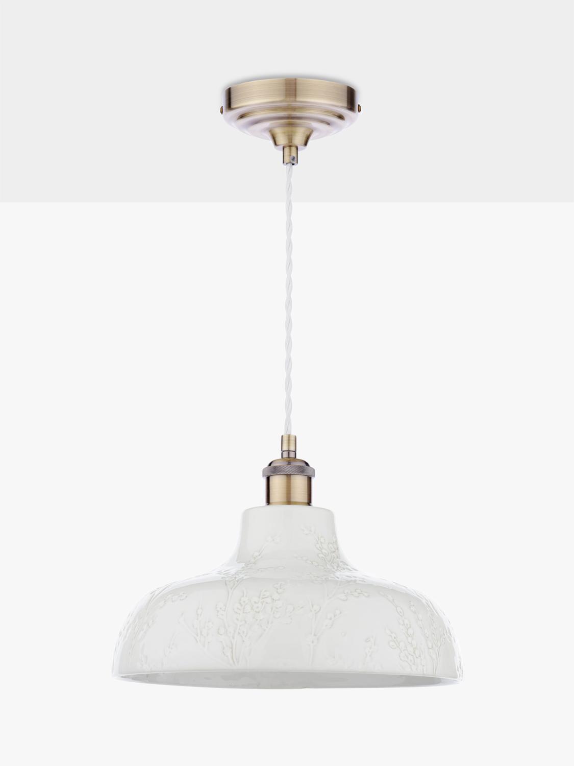 Laura Ashley Pussy Willow ceramic pendant light (British brand)